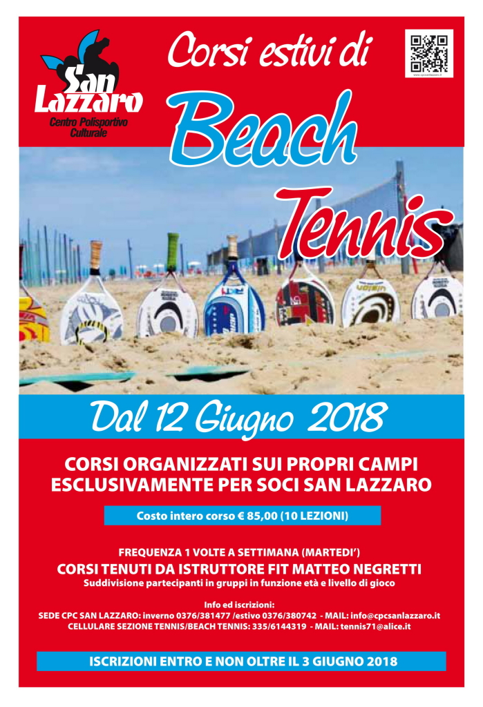 Corsi di Beach Tennis 2018